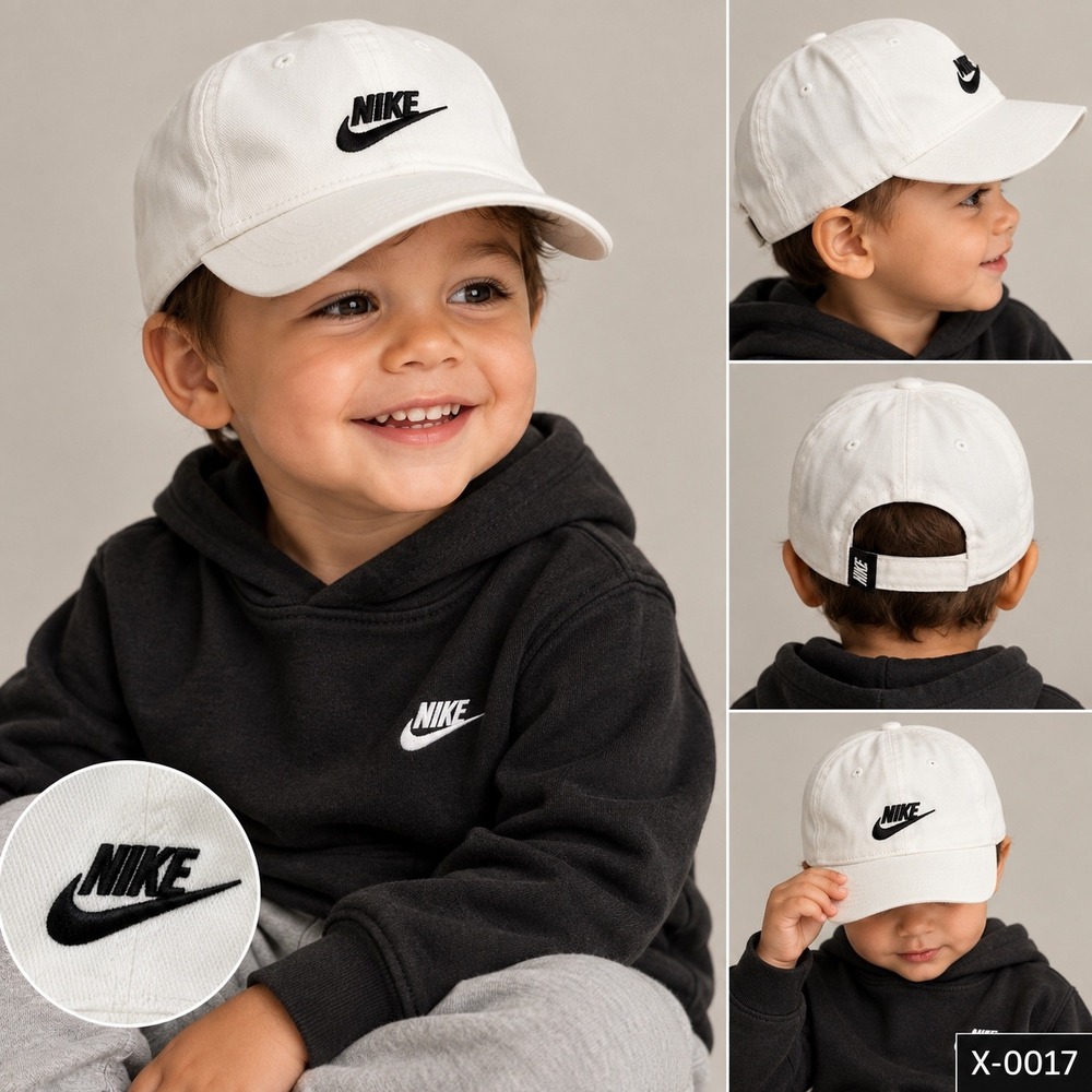 Nike Toddler Club Cap White Black Futura Logo Adjustable Hat 2T-4T X-0017